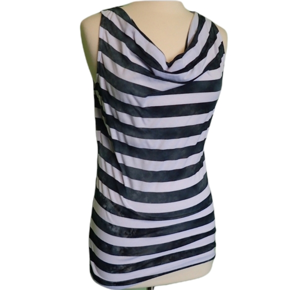 Michael MK Black & White Striped Top - Picture 2 of 11